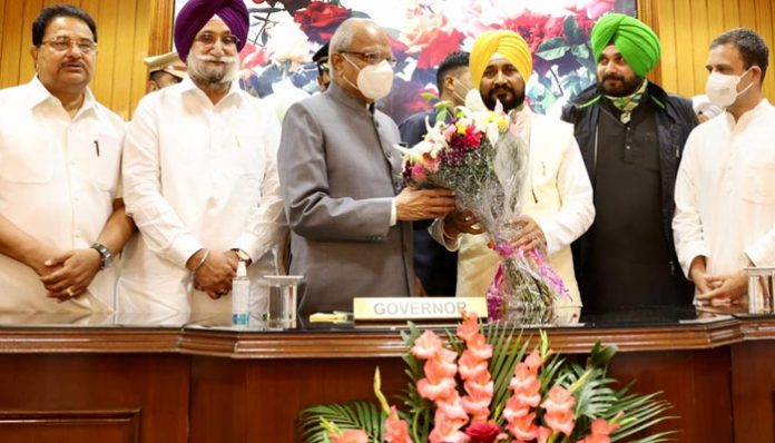 CHARANJIT SINGH CHANNI SWEARING-IN LIVE UPDATES: NEW PUNJAB CM TO VISIT AMARINDER; SURJEWALA SAYS CHANNI, SIDHU TO BE POLL FACES yello-bulltLIVE NOW AUTO-REFRESH facebookTwitterwhatsapp Charanjit Singh Channi Swearing