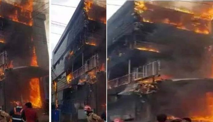 Edappally Building Catches Fire