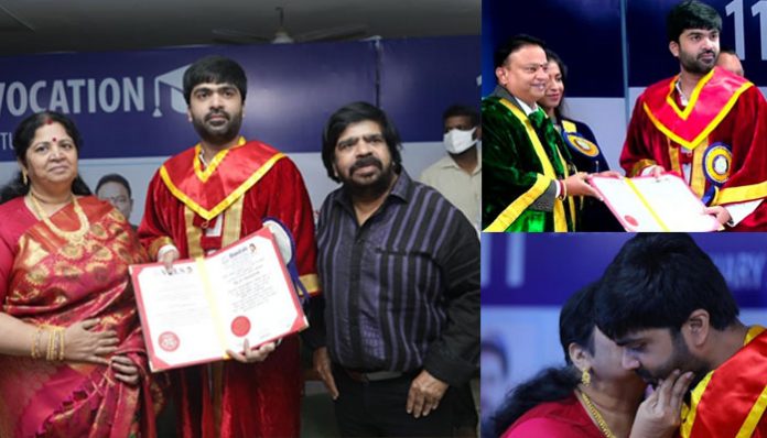 actor-simbu-awarded-with-honorary-doctorate