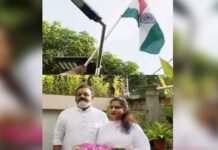 'Har Ghar Tiranga'; Suresh Gopi hoisted the national flag at his house in Sastamangalam, former MP said he was proud to hoist the flag at his house
