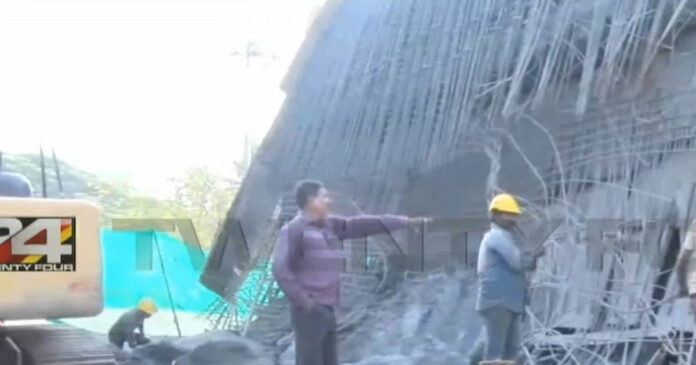 Kasaragod National Highway Development; Worker injured as flyover collapses
