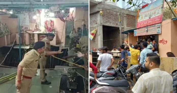 In Indore, the ceiling of the temple well collapsed and fell; Eight died; About twenty five people are trapped inside the well