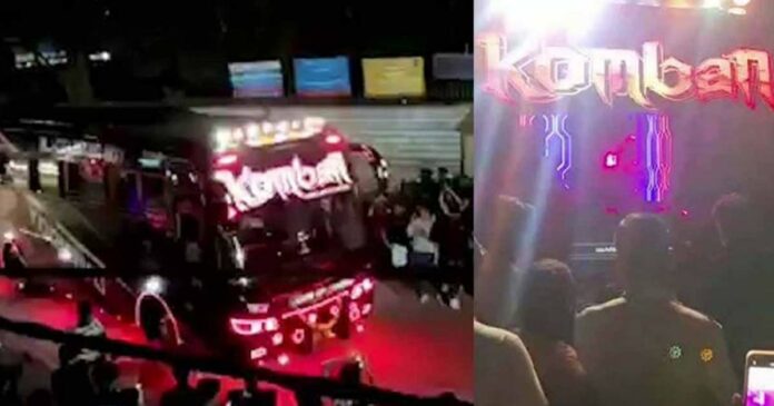 LED light and graphics!! What horn for Kannada? Tourist buses of Kompan Travels were stopped by locals near Madiwala in Karnataka