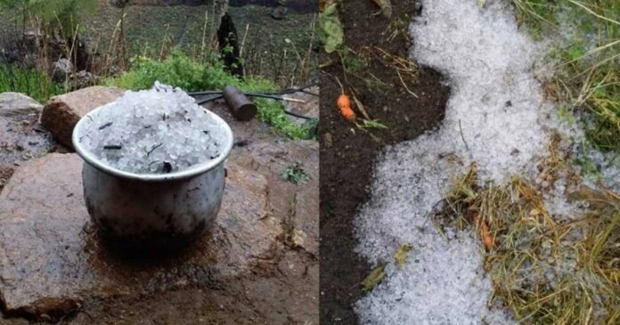 Relief from summer heat!! The summer rains will soon come; There was hail in Idukki Vattavada