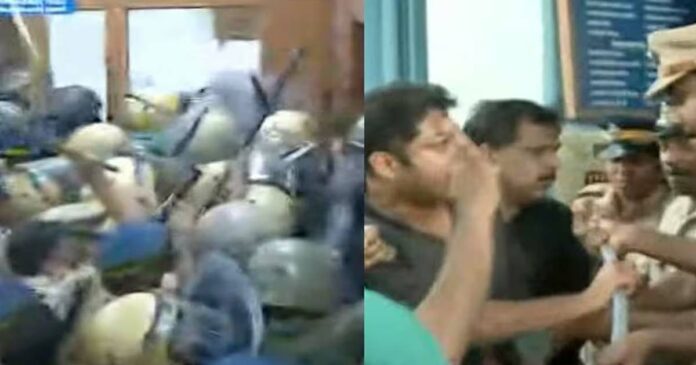 The opposition blocked the mayor; Police lathi charge in Kochi municipality, two UDF councilors injured