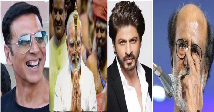 Film stars Shah Rukh Khan, Akshay Kumar and Rajinikanth praise Prime Minister Narendra Modi at the inauguration of the new Parliament building.