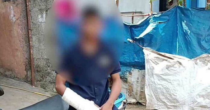 A seventeen-year-old man's hand was beaten with a iron rod for questioning his mother's friend's frequent home visits; Mother, grandmother and friend arrested