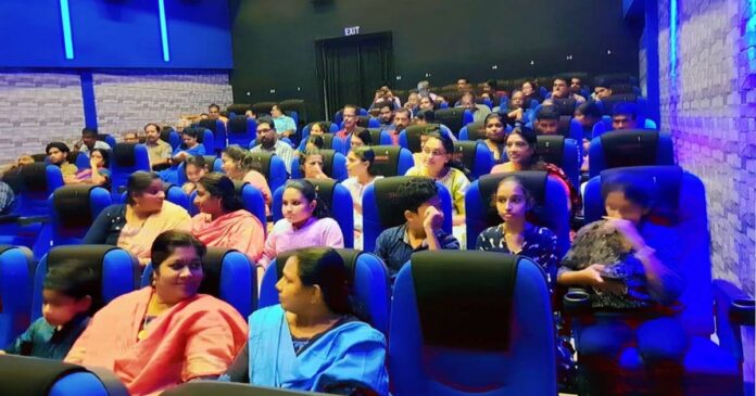 The special screening of The Kerala Story produced by Tattamayi at Pandalam Thrilok Cinemas received a great response; The show started in a packed audience