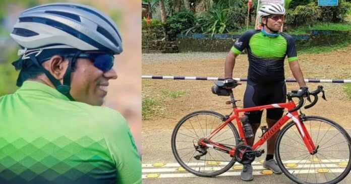 During training, a cycle went out of control and rammed into a parked lorry; The policeman died while undergoing treatment