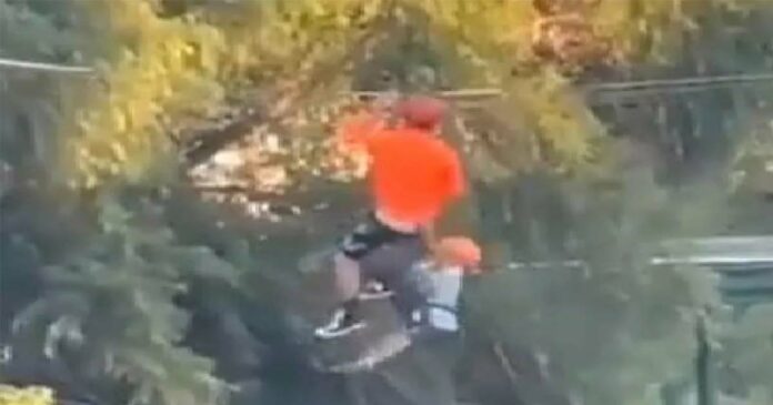 Six-year-old falls 40 feet from zip line at Mexico amusement park; The child fell into the swimming pool and thus averted a major disaster