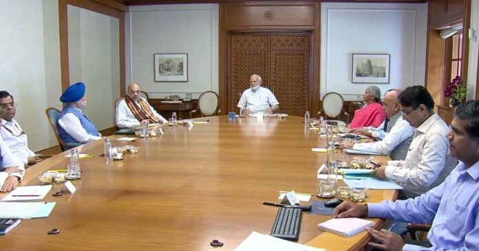 Prime Minister Narendra Modi convened a meeting of Cabinet Ministers after returning from an official visit to America and Egypt