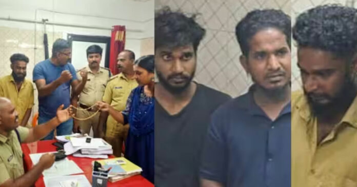 The accused who followed the woman and broke the gold necklace of 5 Pawan and drowned were arrested within hours