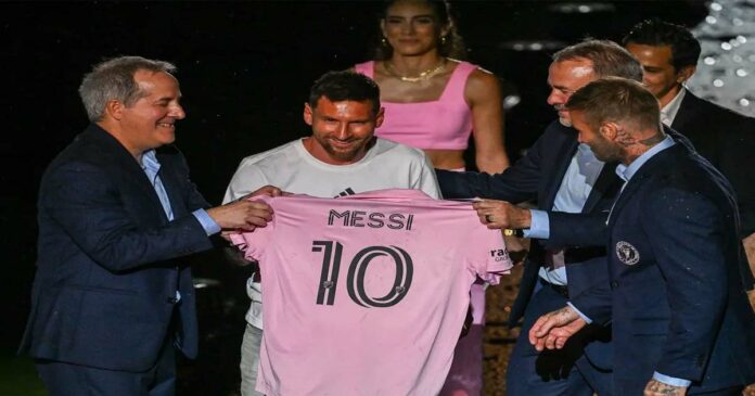 Messi was introduced to Inter Miami fans