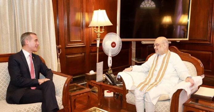 Union Home Minister Amit Shah's decisive discussion with the American ambassador; mutual cooperation in strategic areas such as terrorism, drug trafficking and national security; With the Prime Minister's visit to the US, India-US relations have reached a new level!