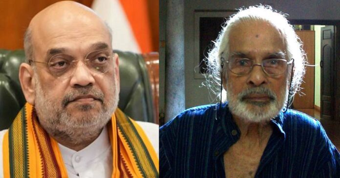 Union Home Minister Amit Shah condoles the death of artist Namboothiri