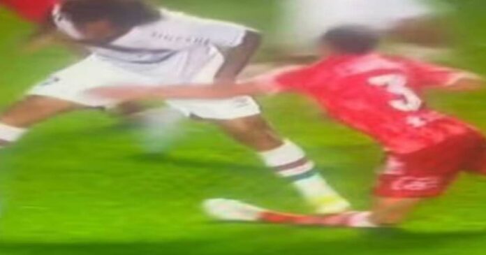Foul by Marcelo; The Argentina defender suffered a broken leg