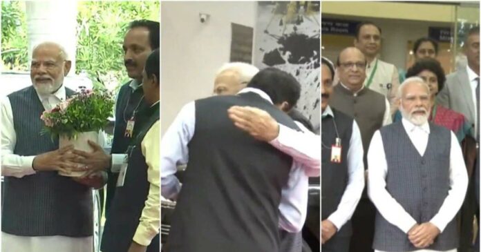 'Waited to see you every moment'; The Prime Minister joined the strong hands behind India's proud mission; Narendra Modi congratulated ISRO scientists in person
