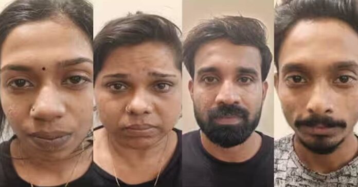 Police raid Kunnamkulam lodge; 4 persons including two women arrested with deadly drug MDMA; The police have received a tip-off about the group that supplied the drugs to the accused