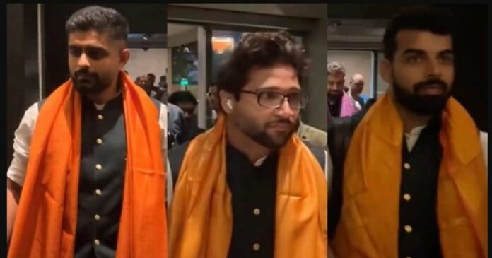 The Pakistan team arrived at the hotel and were greeted by staff wearing saffron shawls; The video went viral