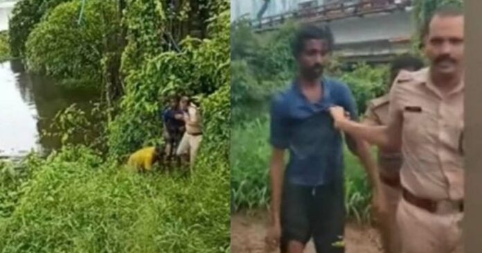 Disguised, switched off and left the phone to avoid being caught; Finally, when he saw the locals and the police, he jumped into the river; The police brought down the suspect who molested an 8-year-old girl in Aluva
