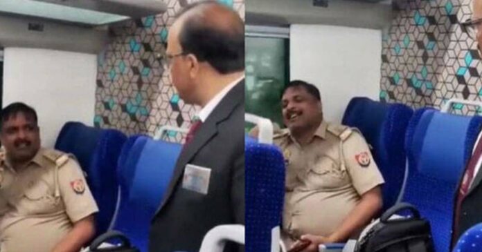 Attempt to travel without ticket in Vandebharat; TTE and passengers pick up policeman by hand; It finally happened!
