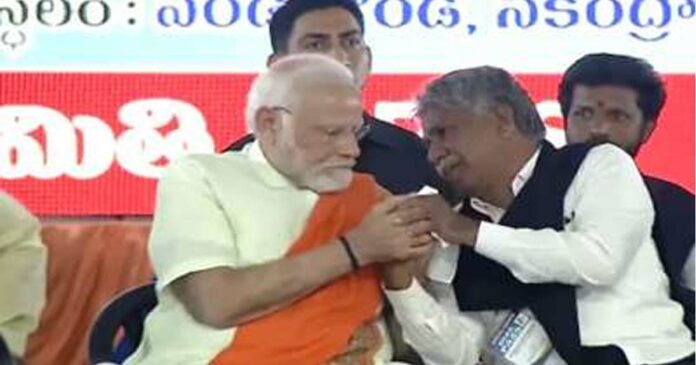 Prime Minister Narendra Modi strongly criticized Telangana Chief Minister K. Chandrasekhara Rao