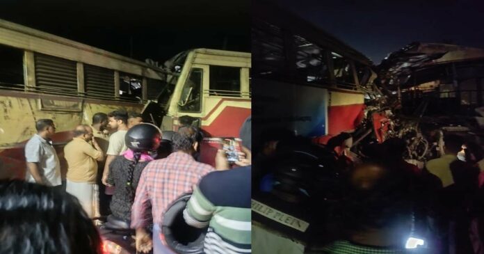 KSRTC buses collide in Neyyattinkara accident; 30 people were injured, 4 people were in serious condition
