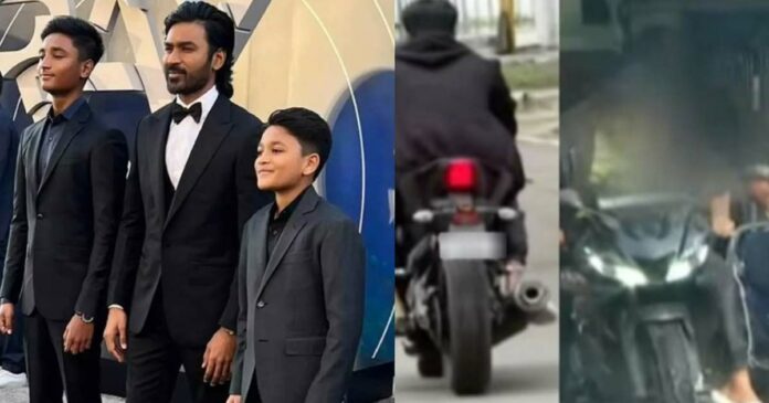 Dhanush's son drives without helmet and license; Police followed suit