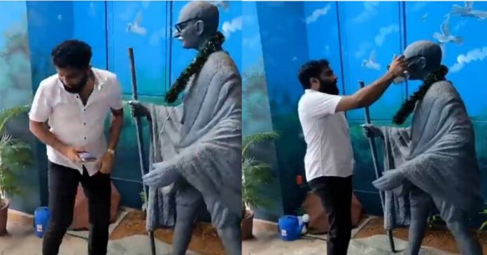 A case has been filed against the SFI leader who insulted Mahatma Gandhi's statue!