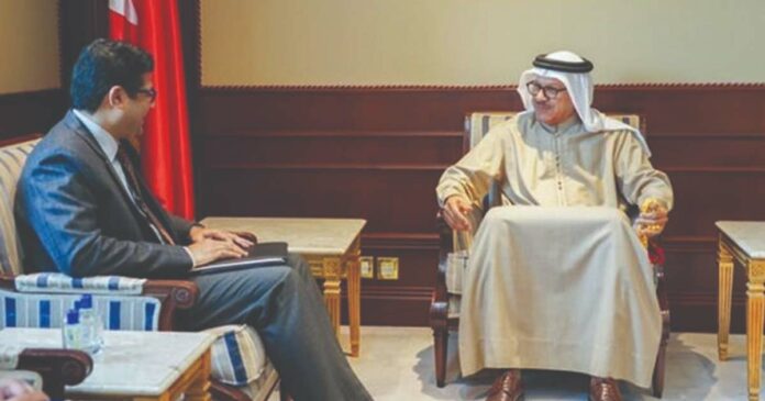 Bahraini Foreign Minister and Ambassador of India held a meeting to strengthen bilateral relations.