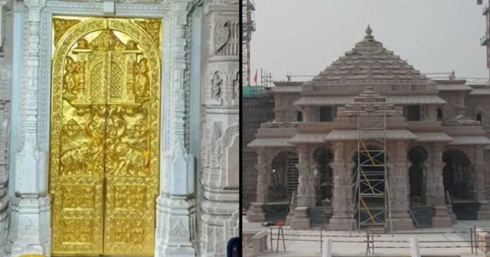 Only 10 days left for Prana Pratishtha: golden doors were installed in the temple