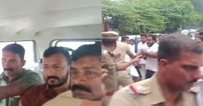 Arrest of Rahul Mangoothil: Protest in Poojappura Central Jail too, push and shove between police and activists, widespread protest by Youth Congress across the state from tomorrow