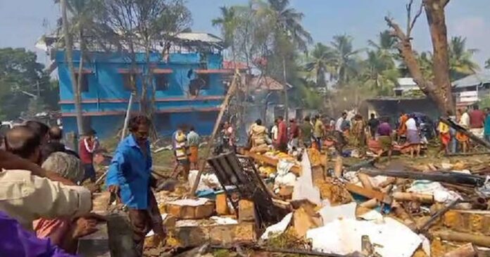 Blast rocks Tripunithura, one dead; The district fire force said that the explosives were kept without permission