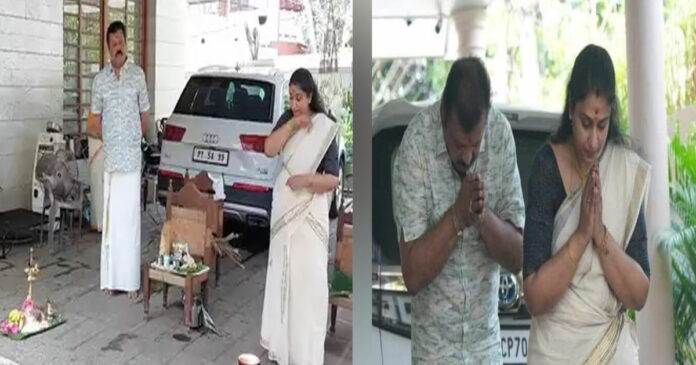 Suresh Gopi's family keeps up the routine; Radhika offers Pongal at home