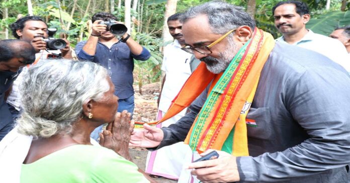 Rajeev Chandrasekhar was active in the election campaign even on Good Friday! He personally met the people of the hilly areas of the district and asked them about their problems.