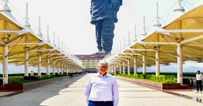 'Engineering miracle'! Bill Gates visits the Statue of Unity, the world's largest statue; The video went viral
