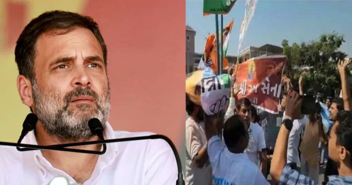 People chanted Jai Shri Ram against Rahul who came to Gujarat with Bharat Jodo Nyay Yatra; Finally, Rahul canceled the meeting and returned.