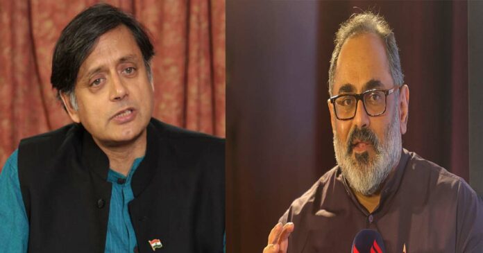Election Commission warns Shashi Tharoor; Action on the allegation against Rajeev Chandrasekhar