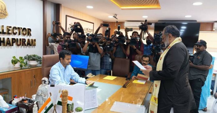 It will happen now! Thiruvananthapuram NDA candidate Rajeev Chandrasekhar has submitted his papers