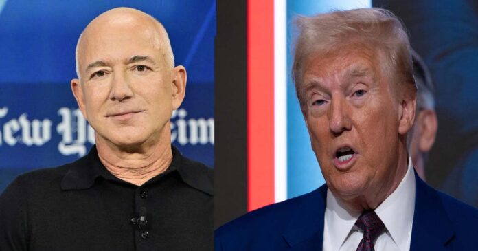 Jeff Bezos and Donald Trump