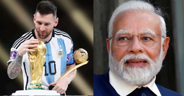 MESSI, PM MODI