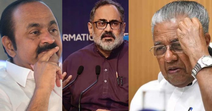 VD Satheesan, Rajeev Chandrasekhar, Pinarayi Vijayan