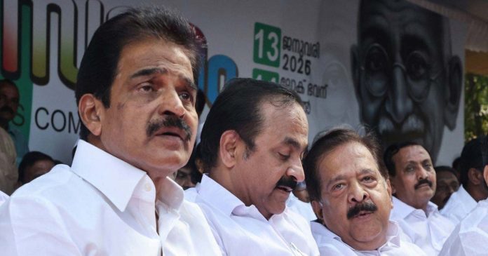 KC Venugopal, VD Satheesan, Ramesh Chennithala