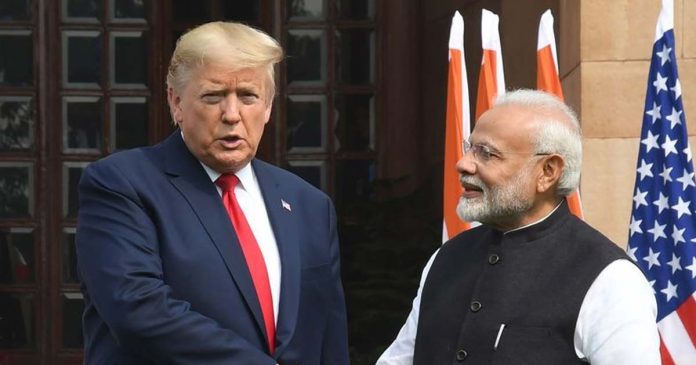 trump with modi
