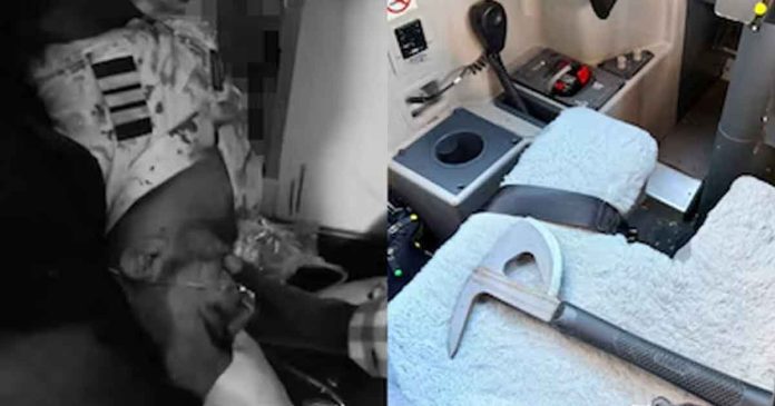 Captain Smith was attacked by the co-pilot using a crash axe. Here is how the weapon got into the co-pilot's hands