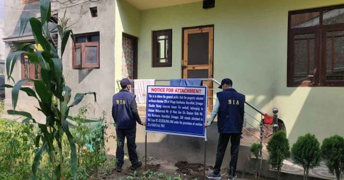 NIA attaches Srinagar house used to provide support to Lashkar-e-Taiba.